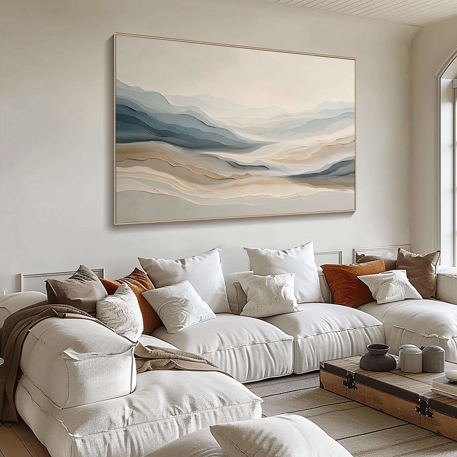 3D-Textured Art | Soft Layered Peaks