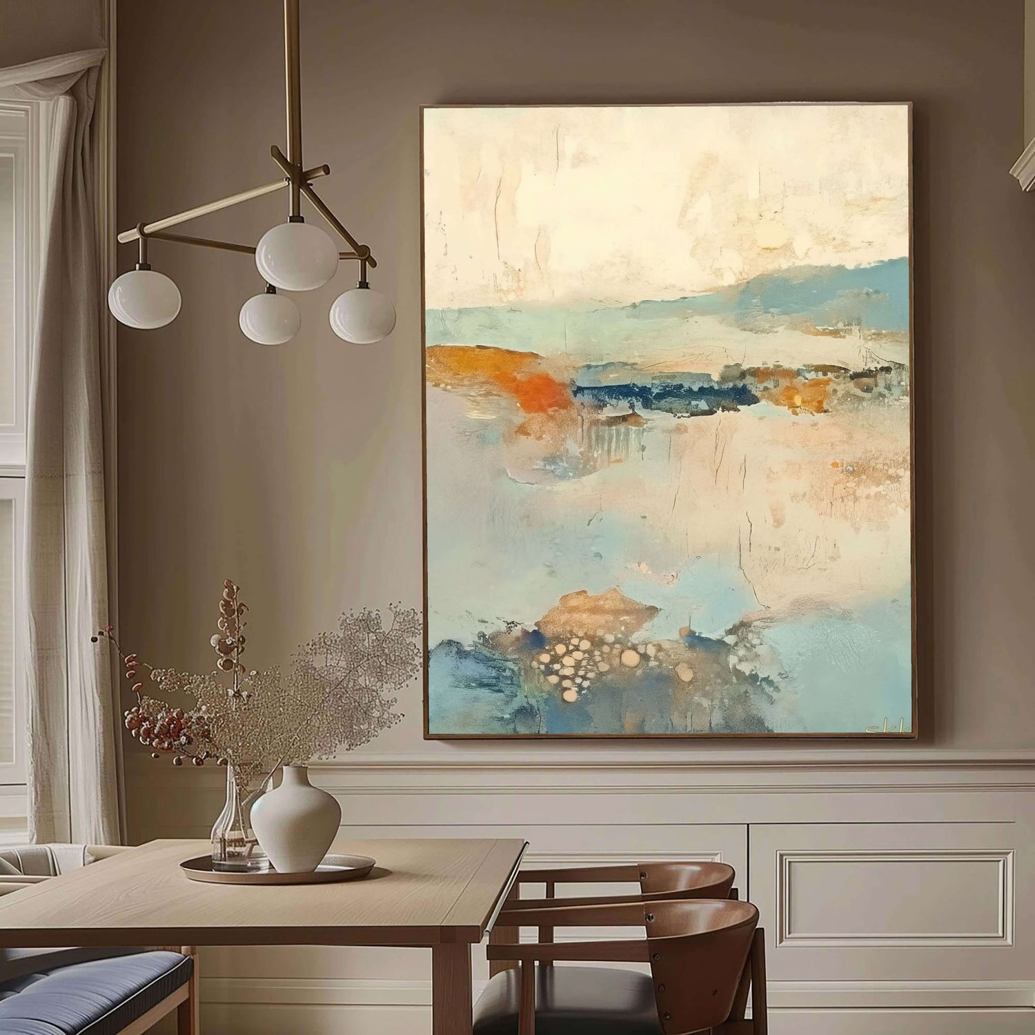 Abstract Art | Muted Horizon Wash