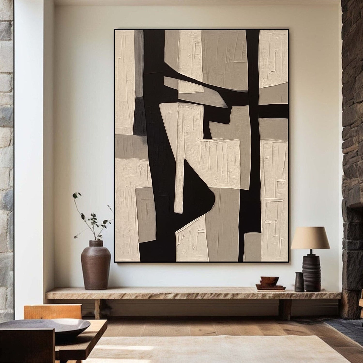 Abstract Art | Neutral Block Flow