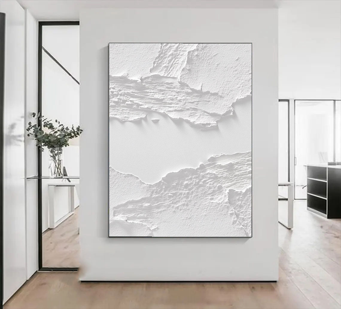3D-Textured Art | White Layered Peel