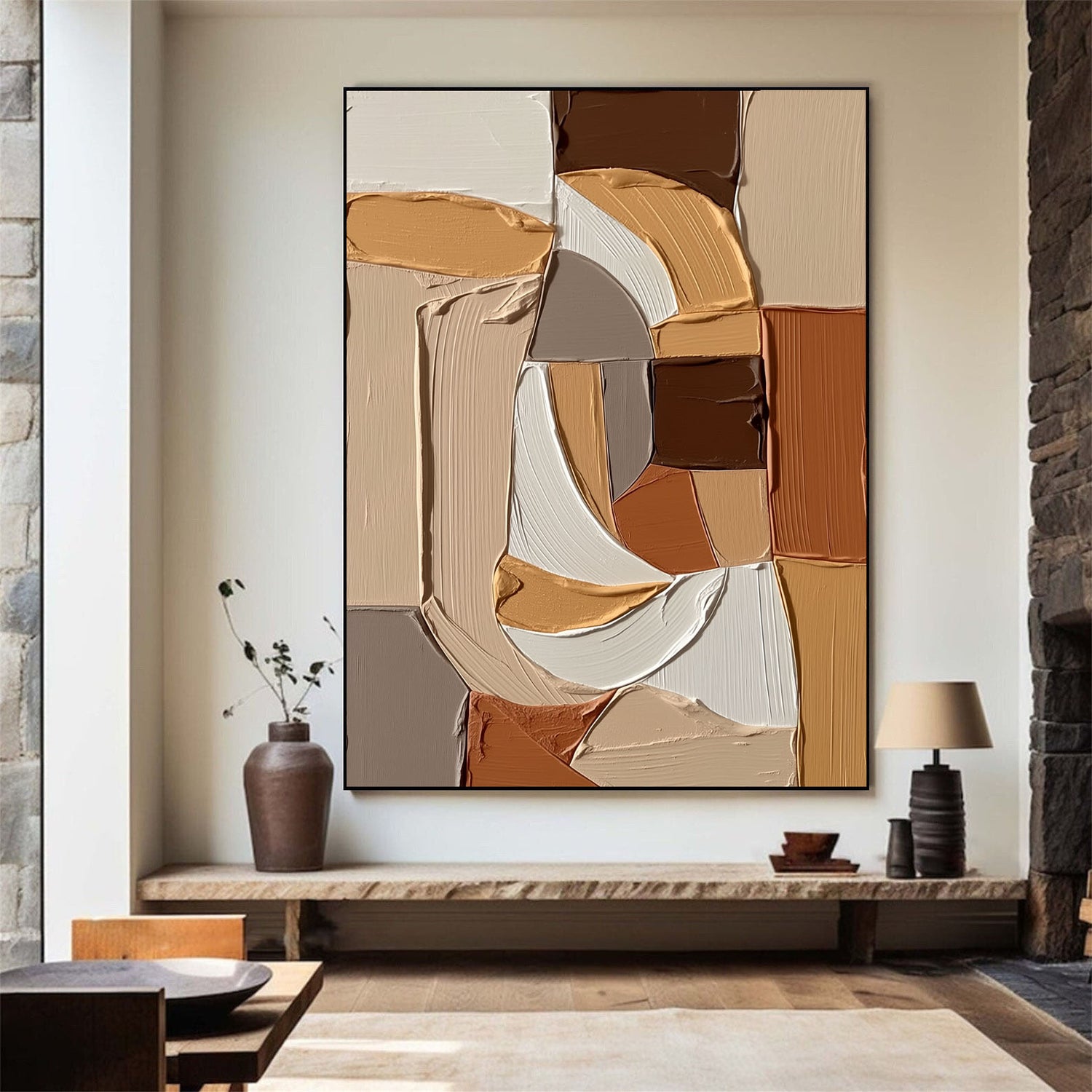 3D-Textured Art | Earthy Curved Forms