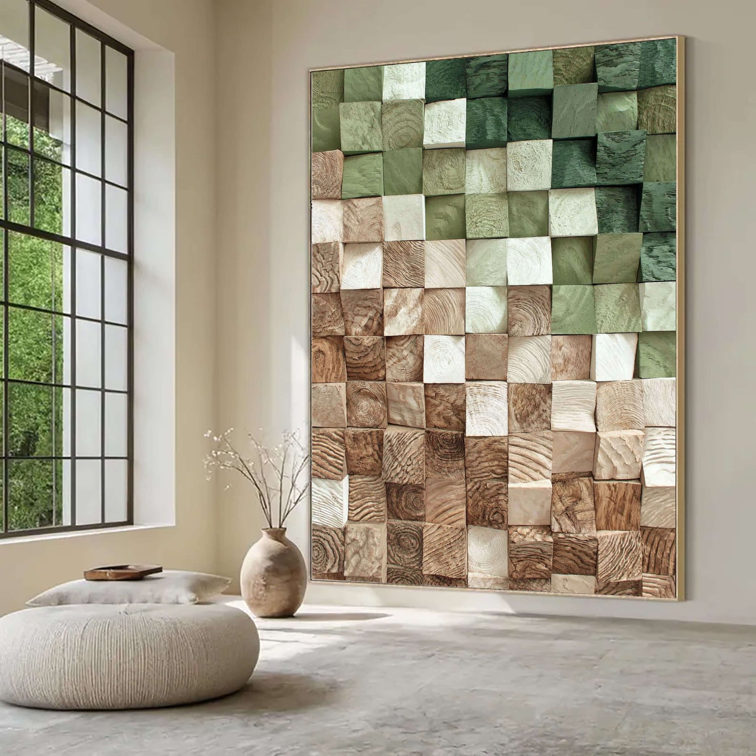 3D-Textured Art | Timber Gradient Blocks