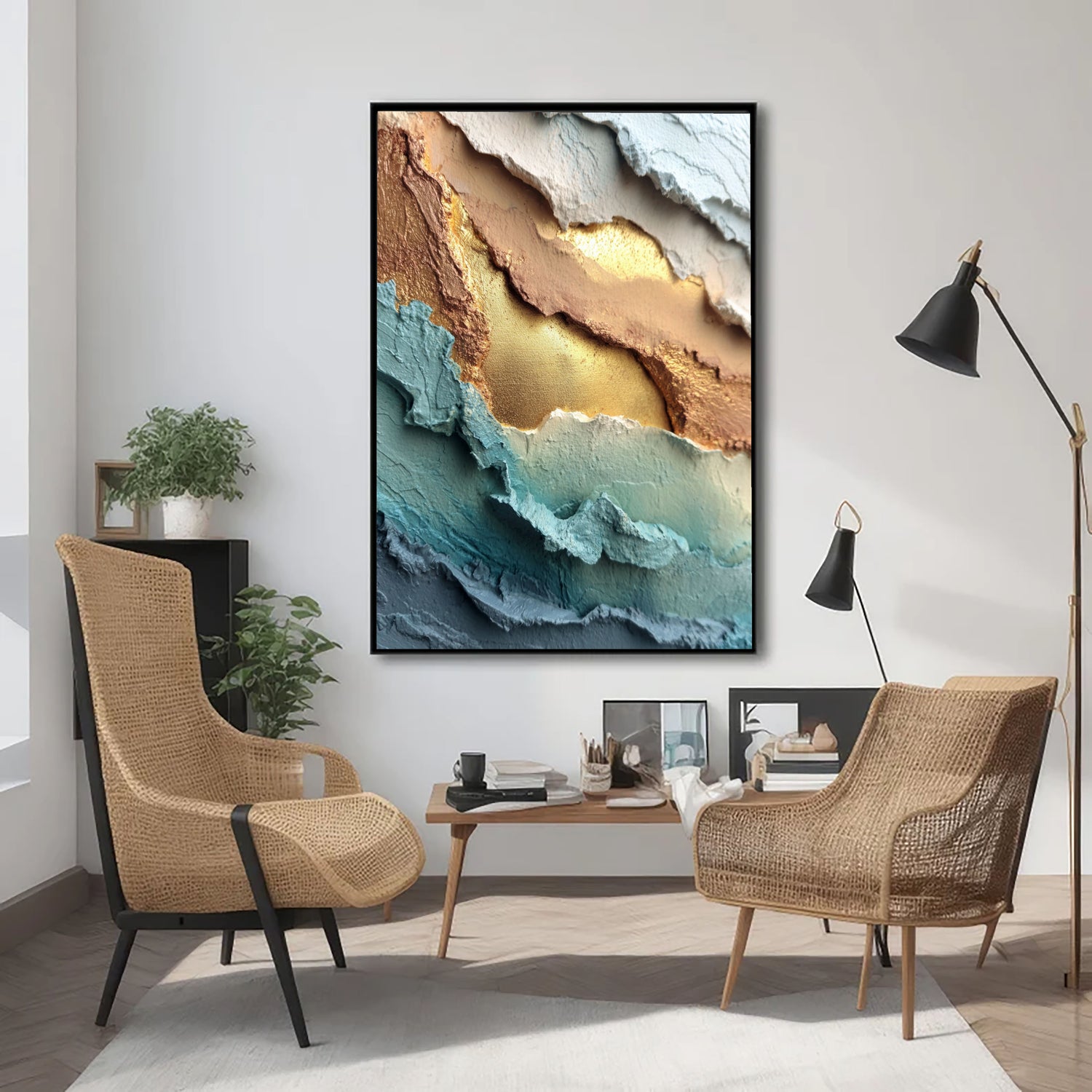 3D-Textured Art | Gilded Layered Strata