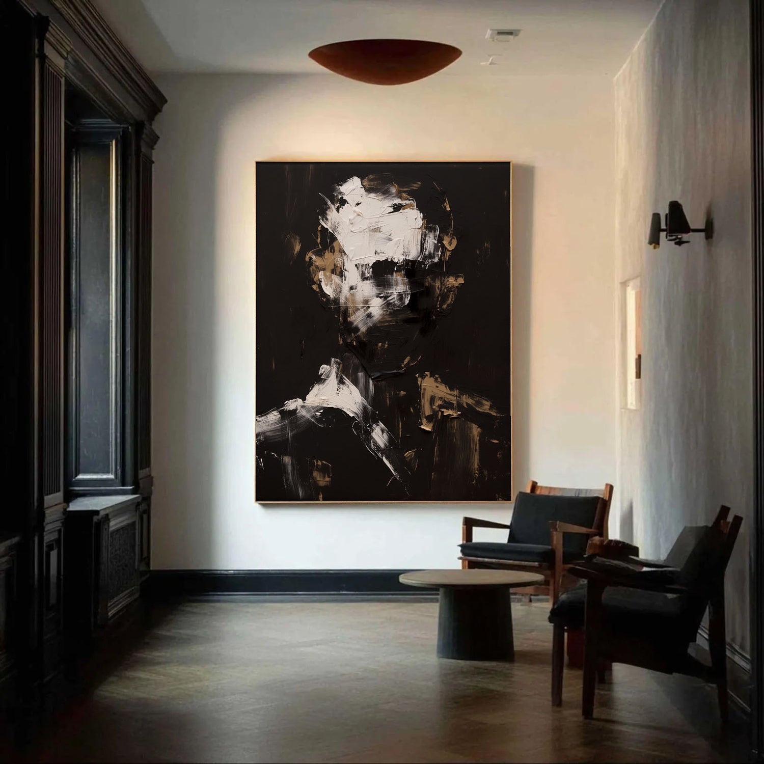 3D-Textured Art | Monochrome Figure Gesture