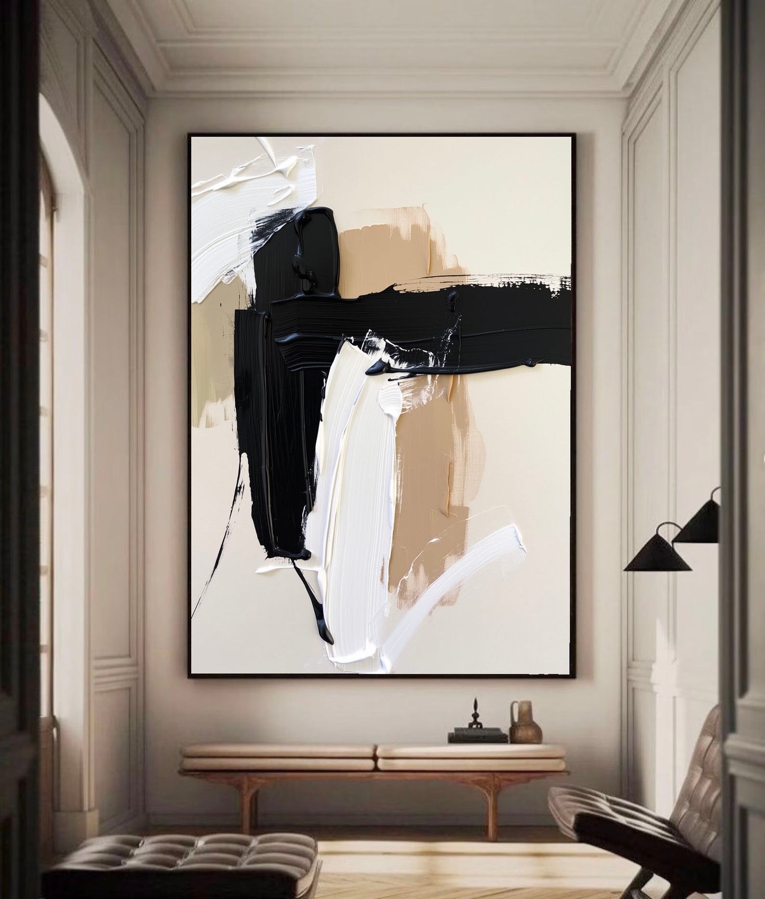 3D-Textured Art | Neutral Brush Flow