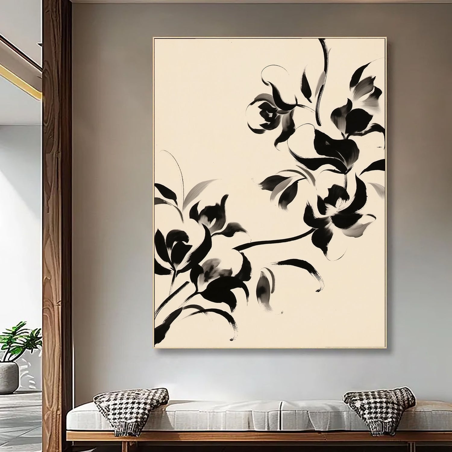 Abstract Art | Elegant Ink Blossoms