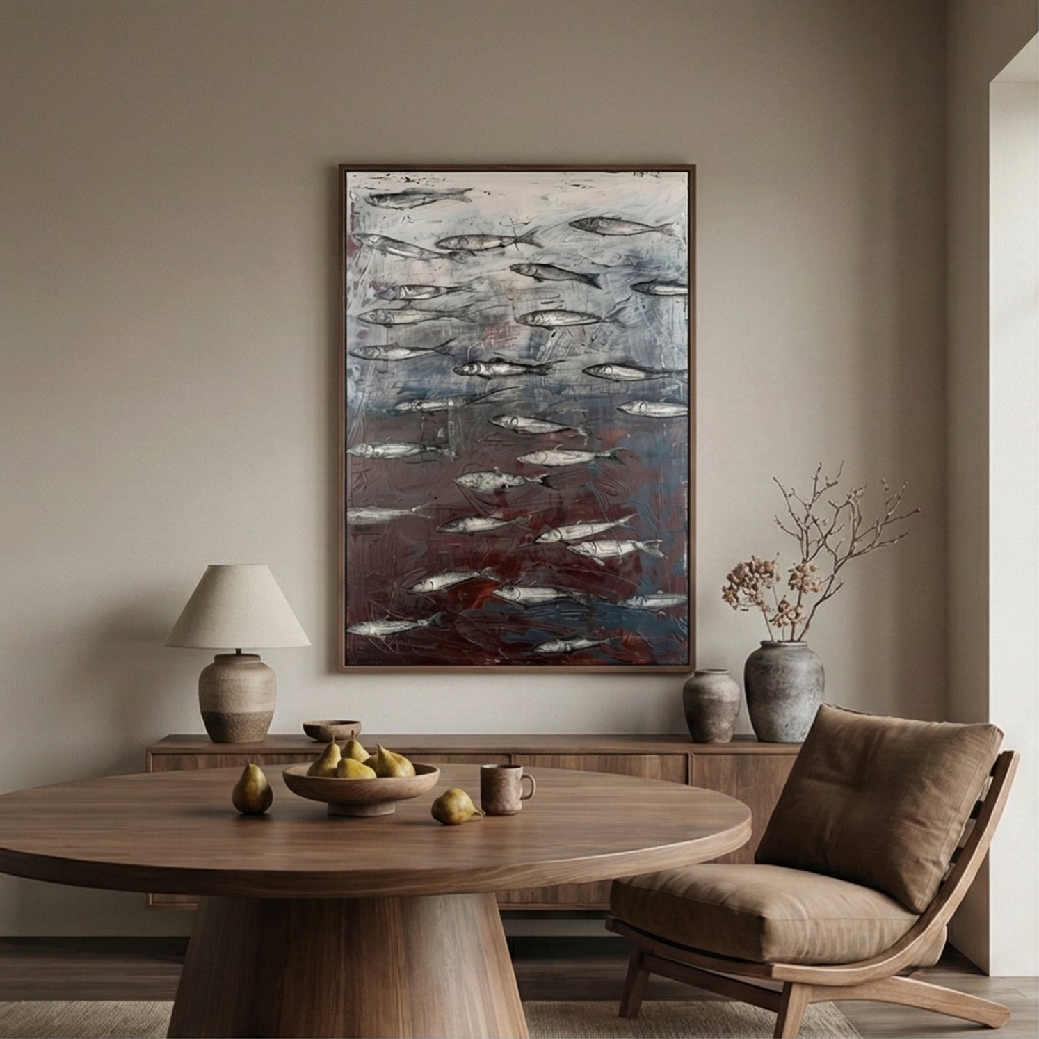 Wabi-Sabi Art | Fish Serene Catch