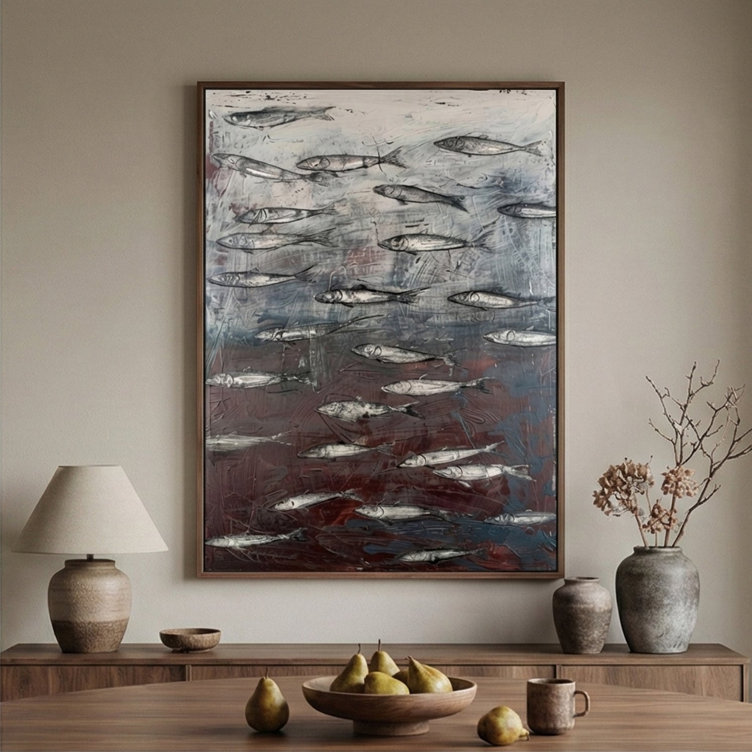 Wabi-Sabi Art | Fish Serene Catch