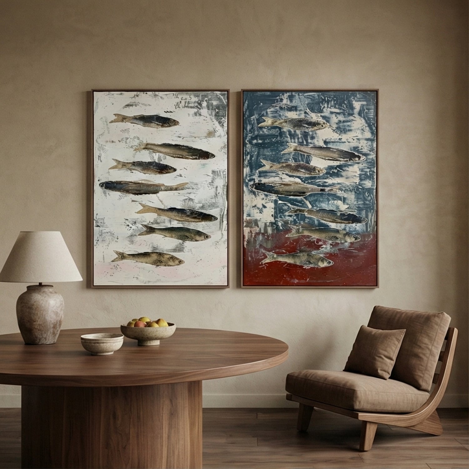 Wabi-Sabi Art | FISH Aqua Duet