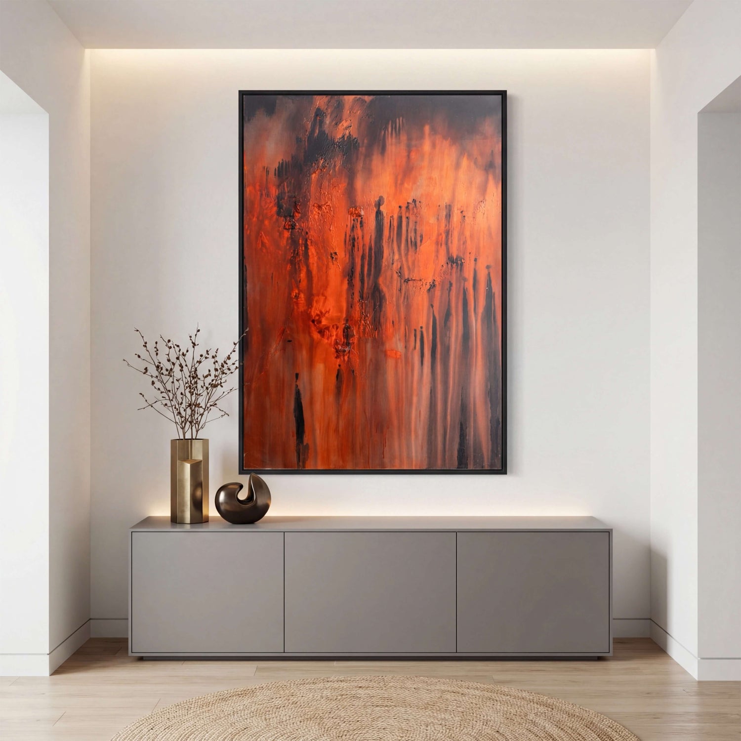 Abstract Art | Fiery Drip Dynamics