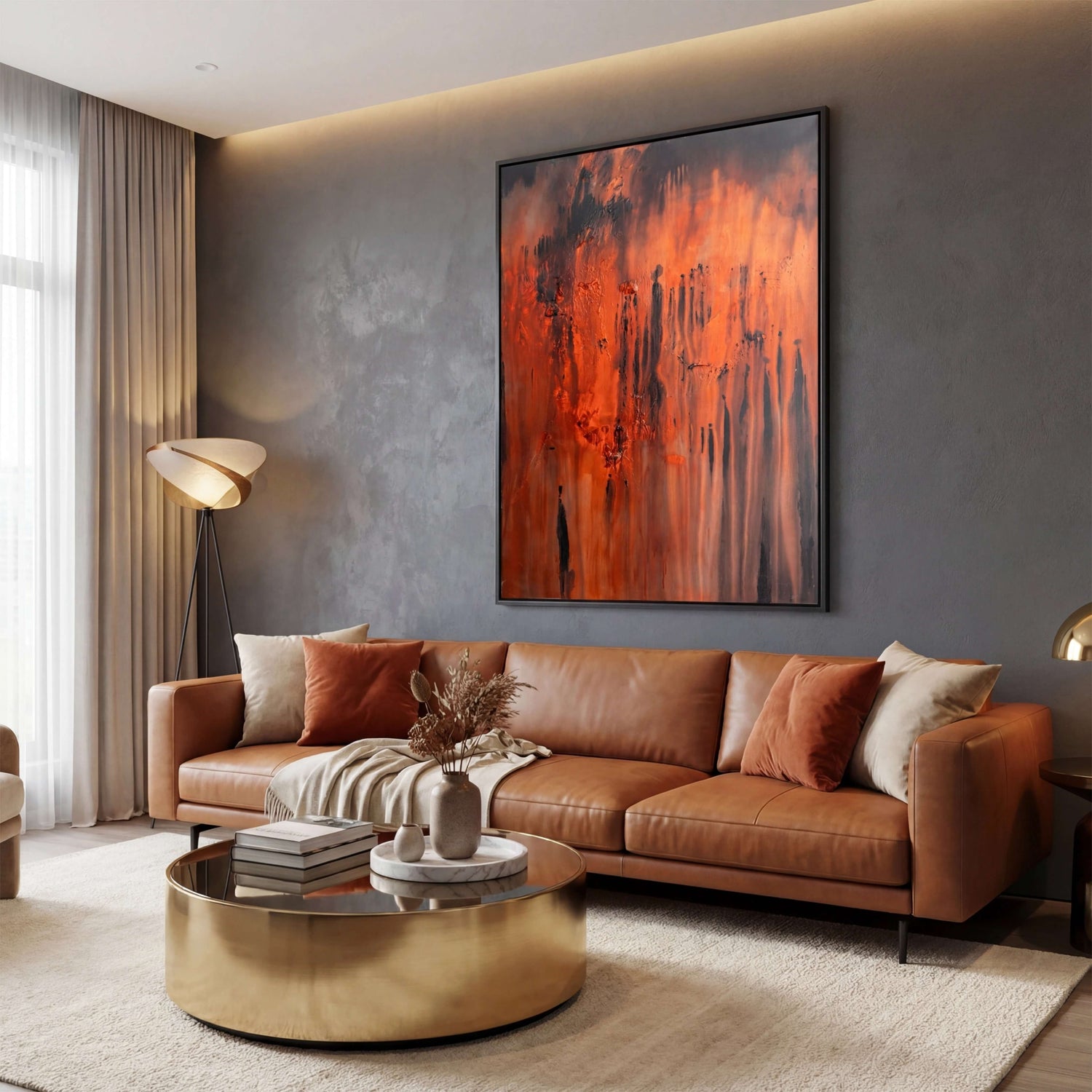 Abstract Art | Fiery Drip Dynamics