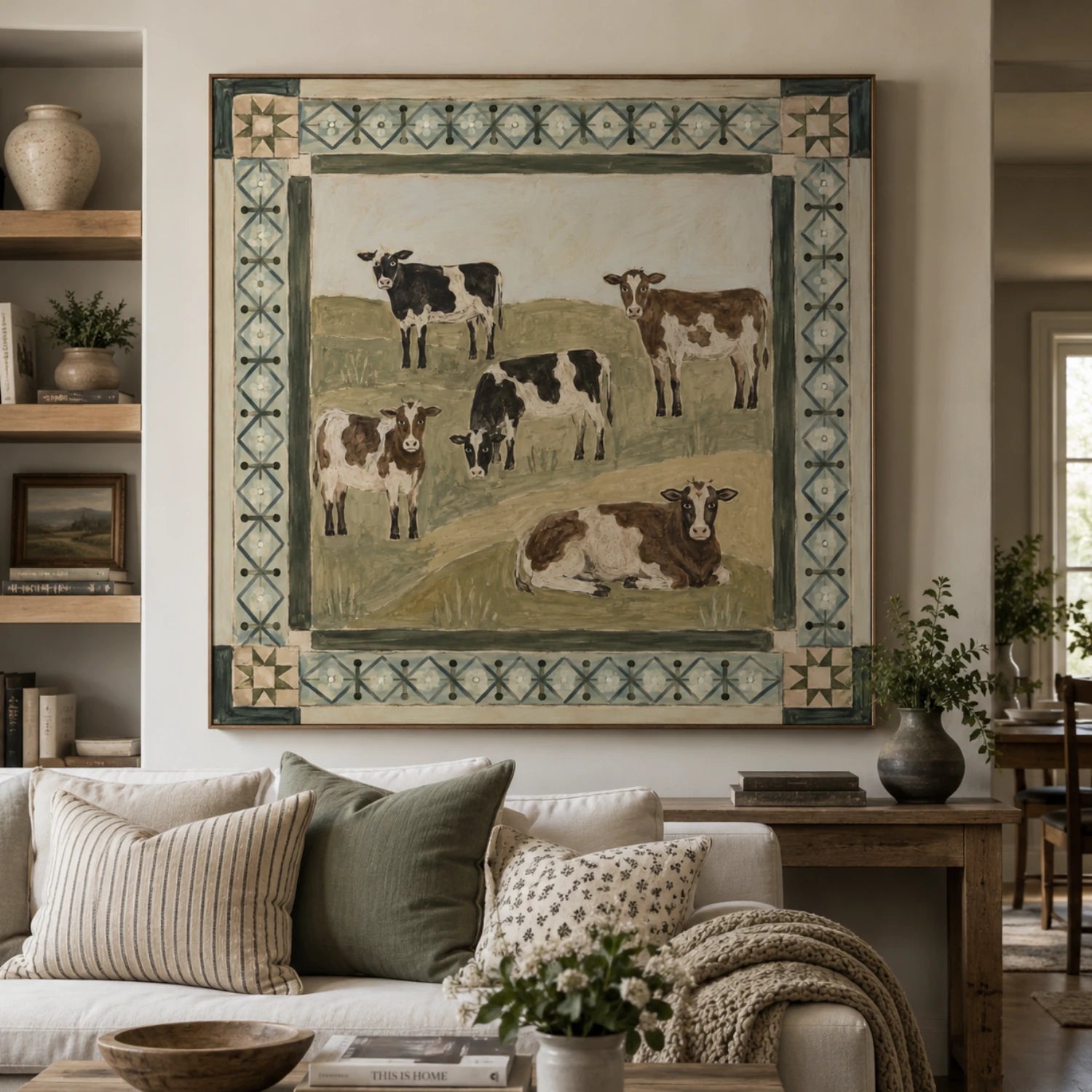 Vintage Americana Art | Pasture Herd Scene