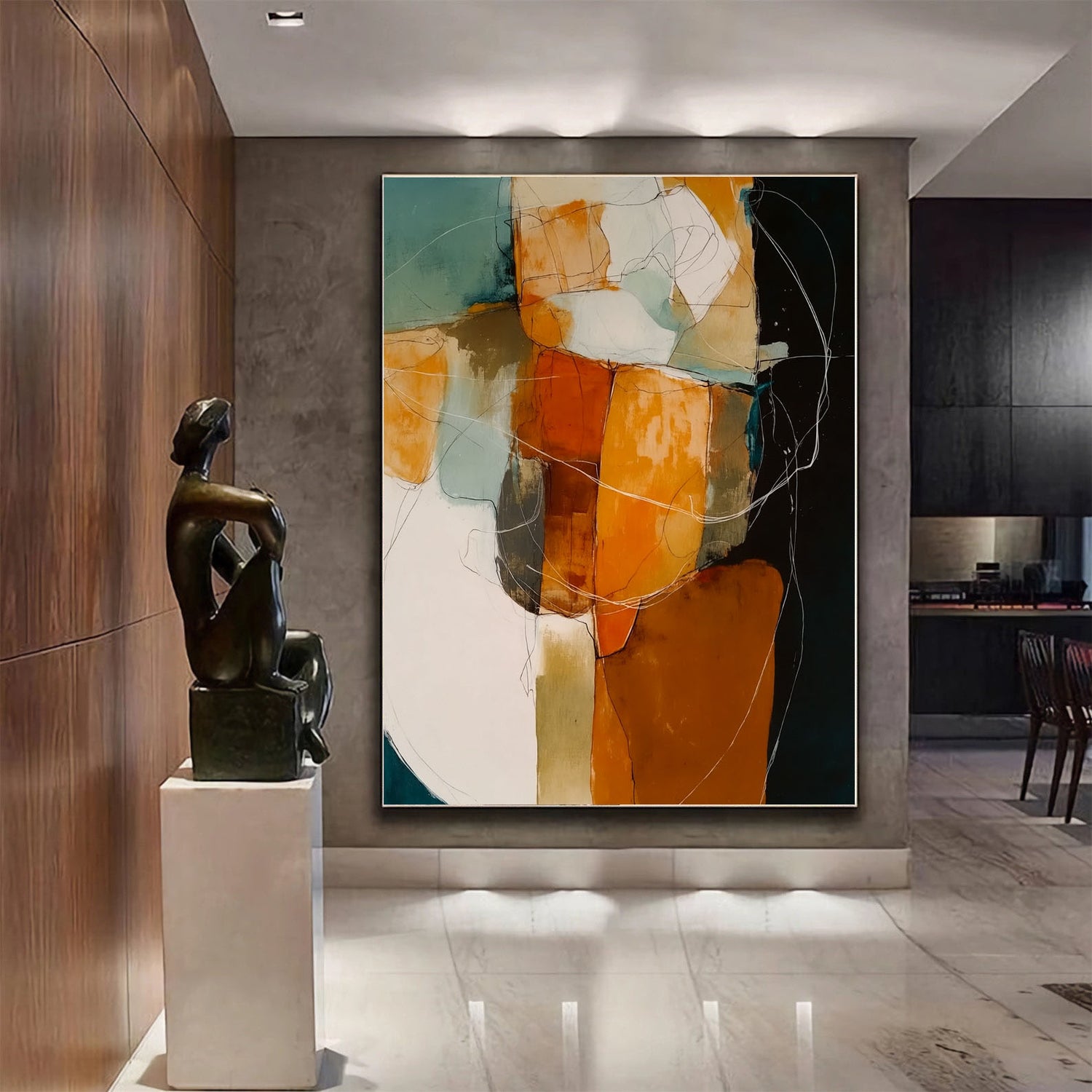 Abstract Art | Warm Terracotta Weave