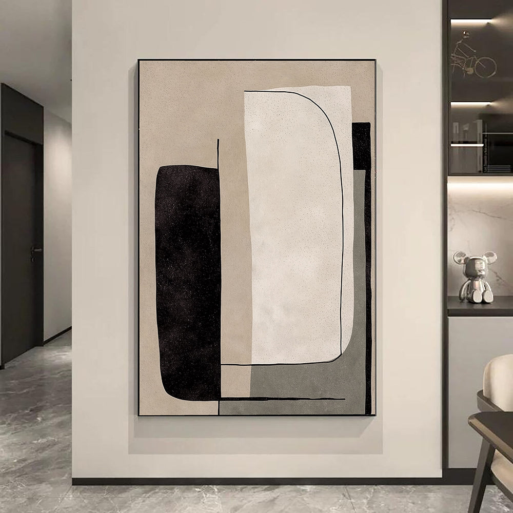 Abstract Art | Neutral Curve Blocks