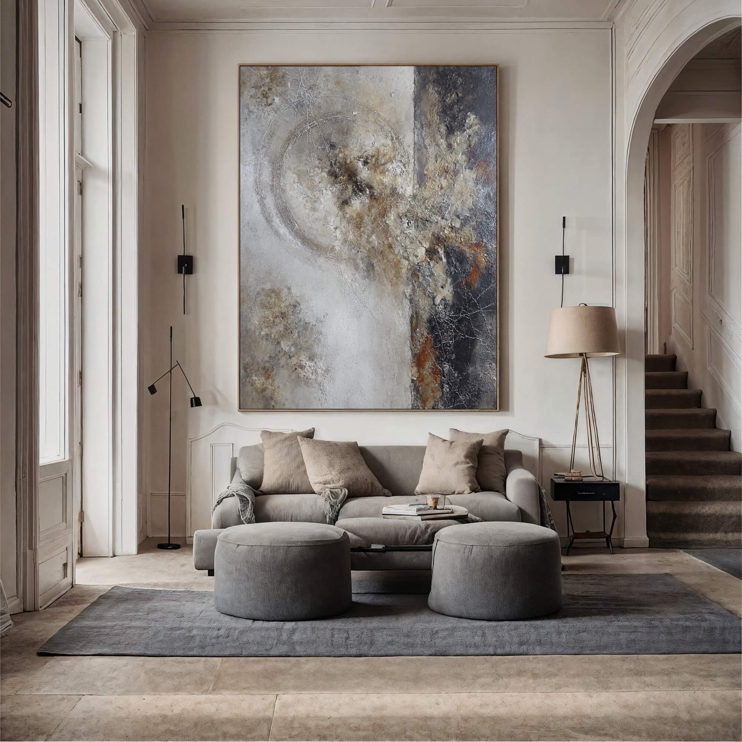 Wabi-Sabi Art | Weathered Circle Divide