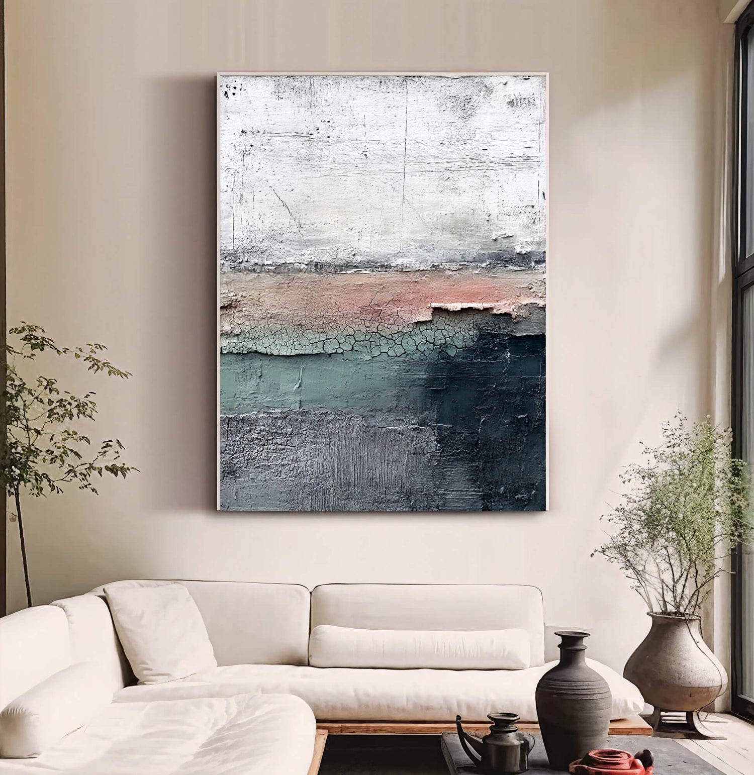 Wabi-Sabi Art | Muted Earthy Horizon