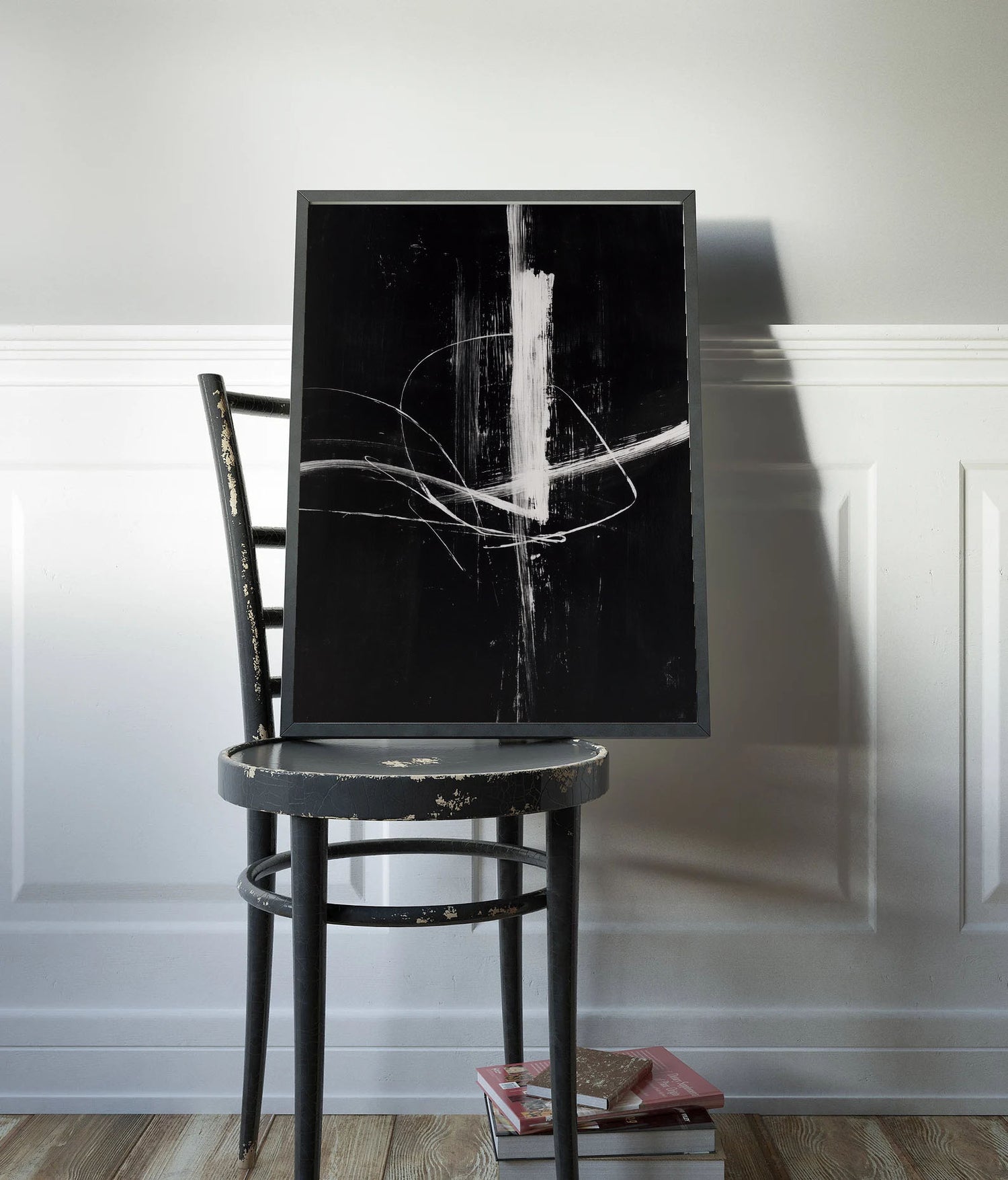 Abstract Art | Monochrome Dynamic Strike