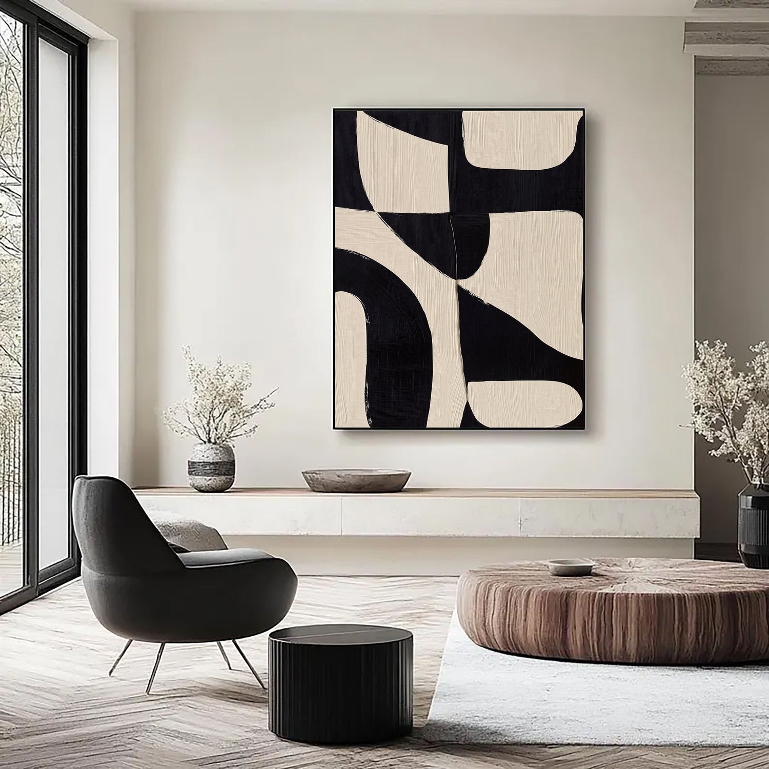 Abstract Art | Monochrome Shape Harmony