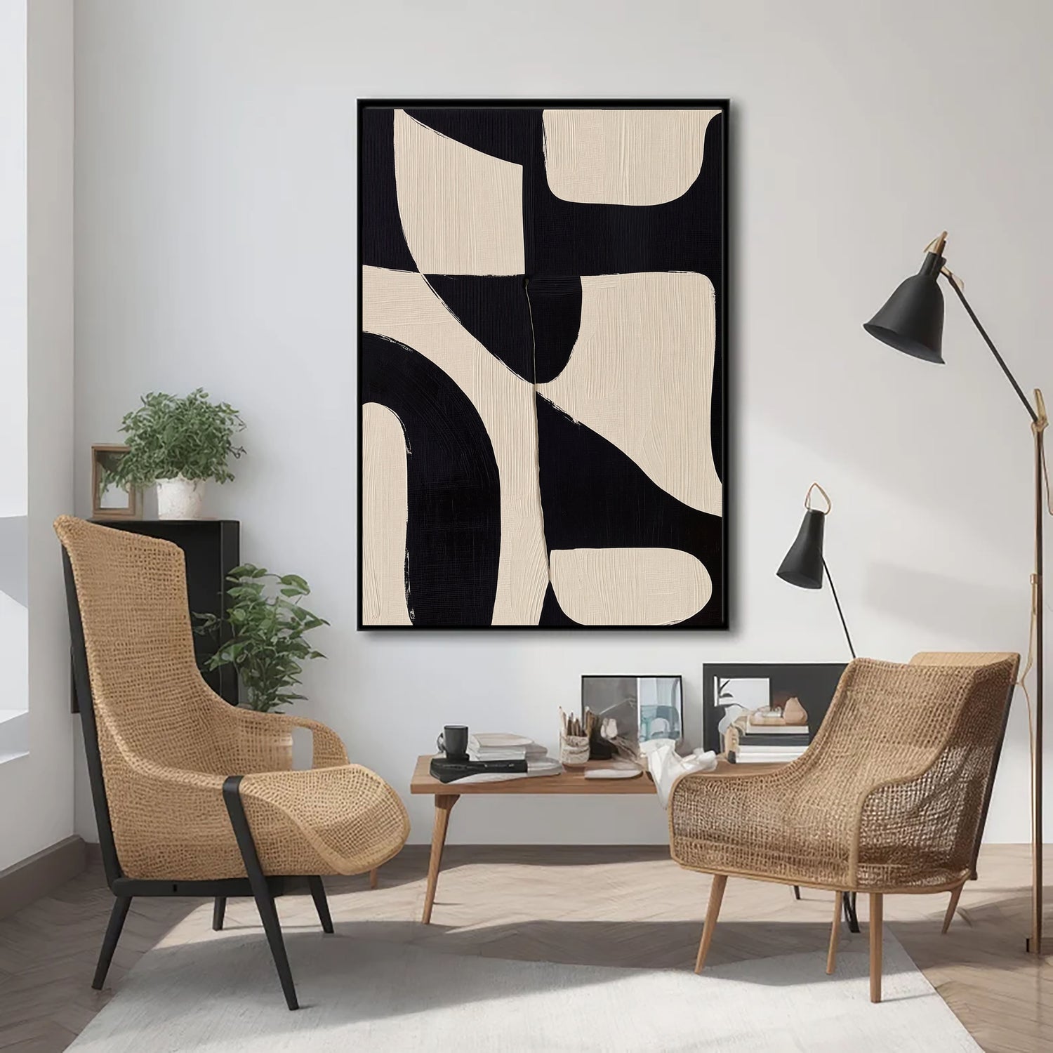 Abstract Art | Monochrome Shape Harmony