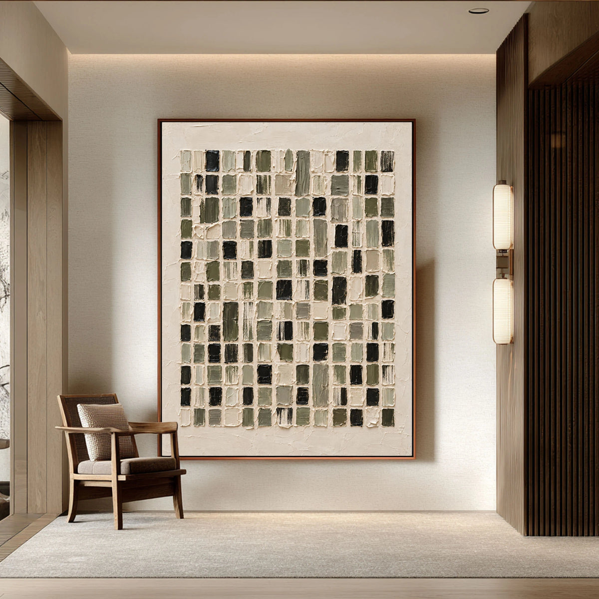 3D textured Art | Quiet Mosaic Rhythm
