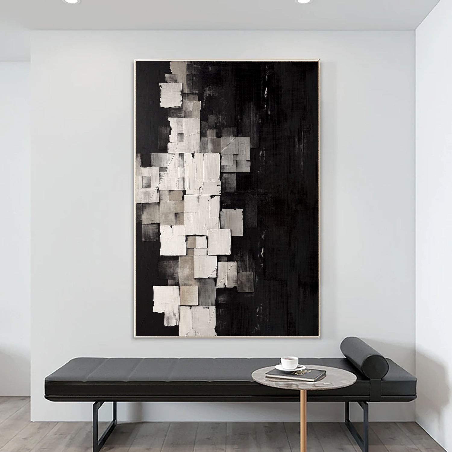 Wabi-Sabi Art | Weathered Monochrome Mosaic