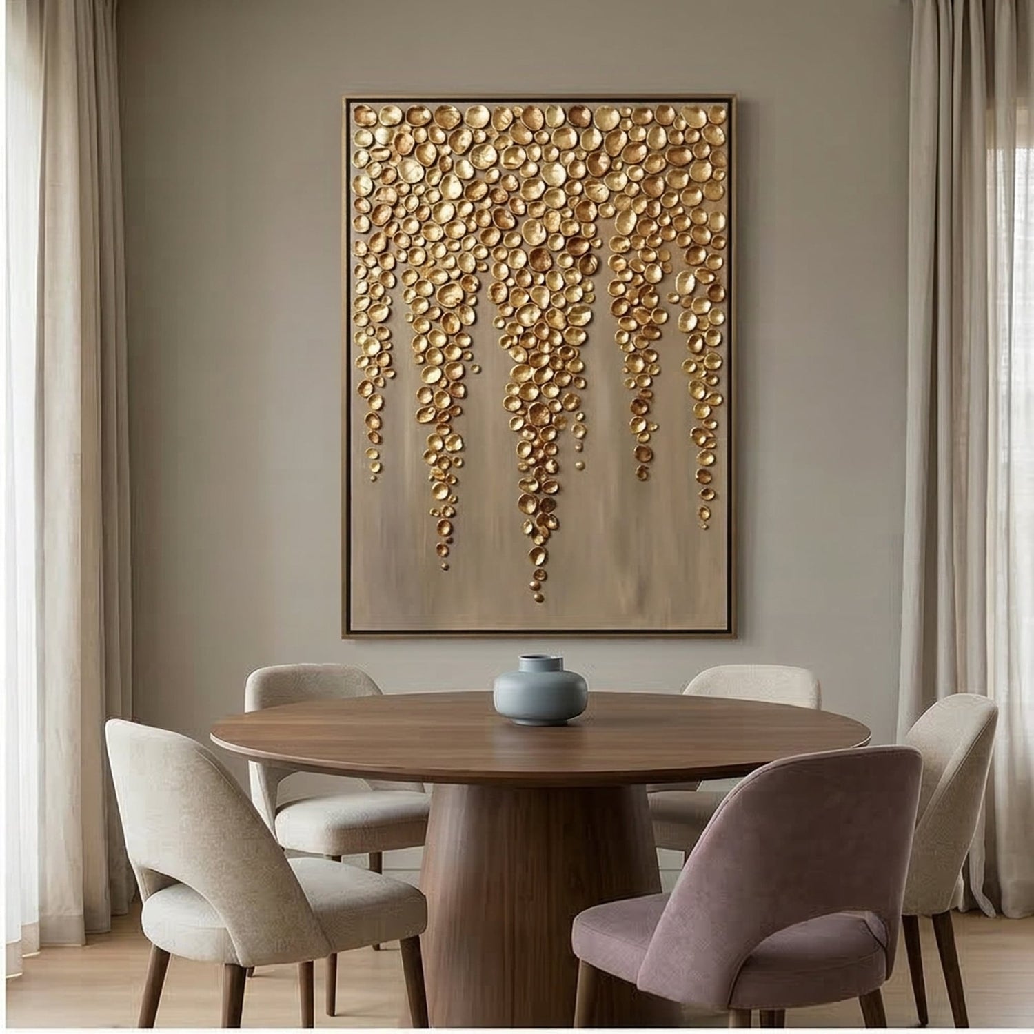 Contemporary Luxe Art | Gilded Drop Canopy