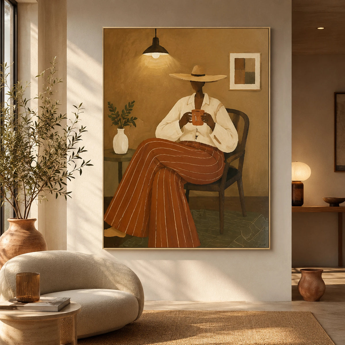 Western Folk Art｜Warm Coffee Moment Portrait