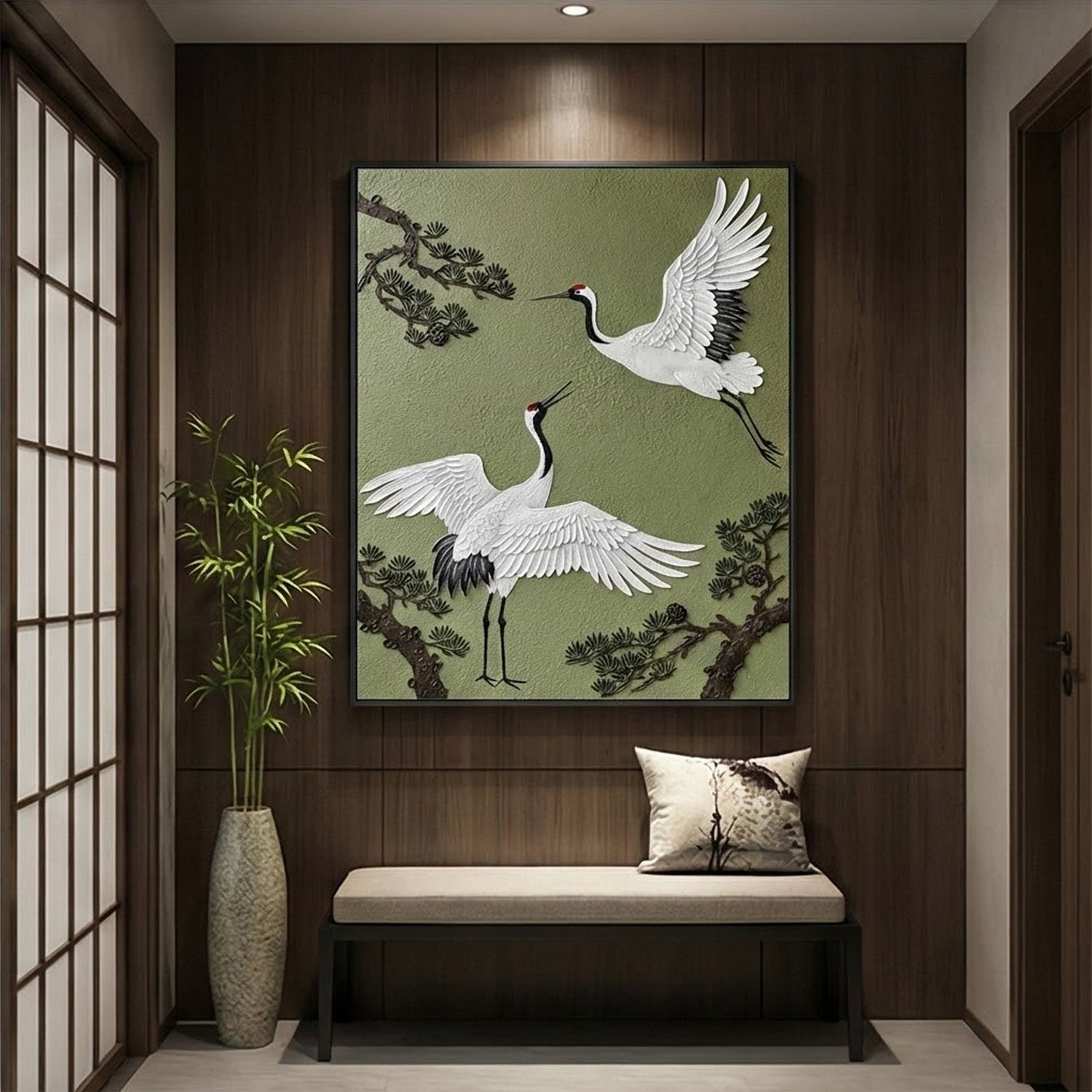 Impressionist Art | Crane & Pine Serenity