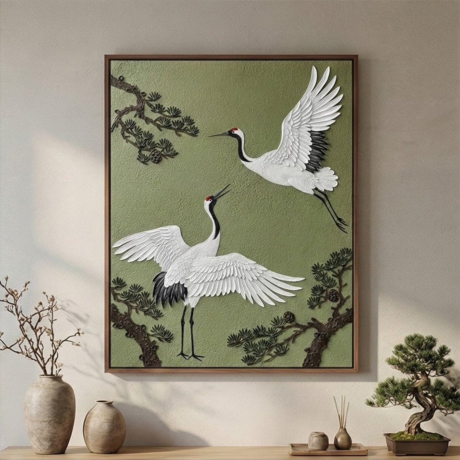 Impressionist Art | Crane & Pine Serenity