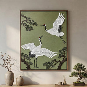 Impressionist Art | Crane & Pine Serenity