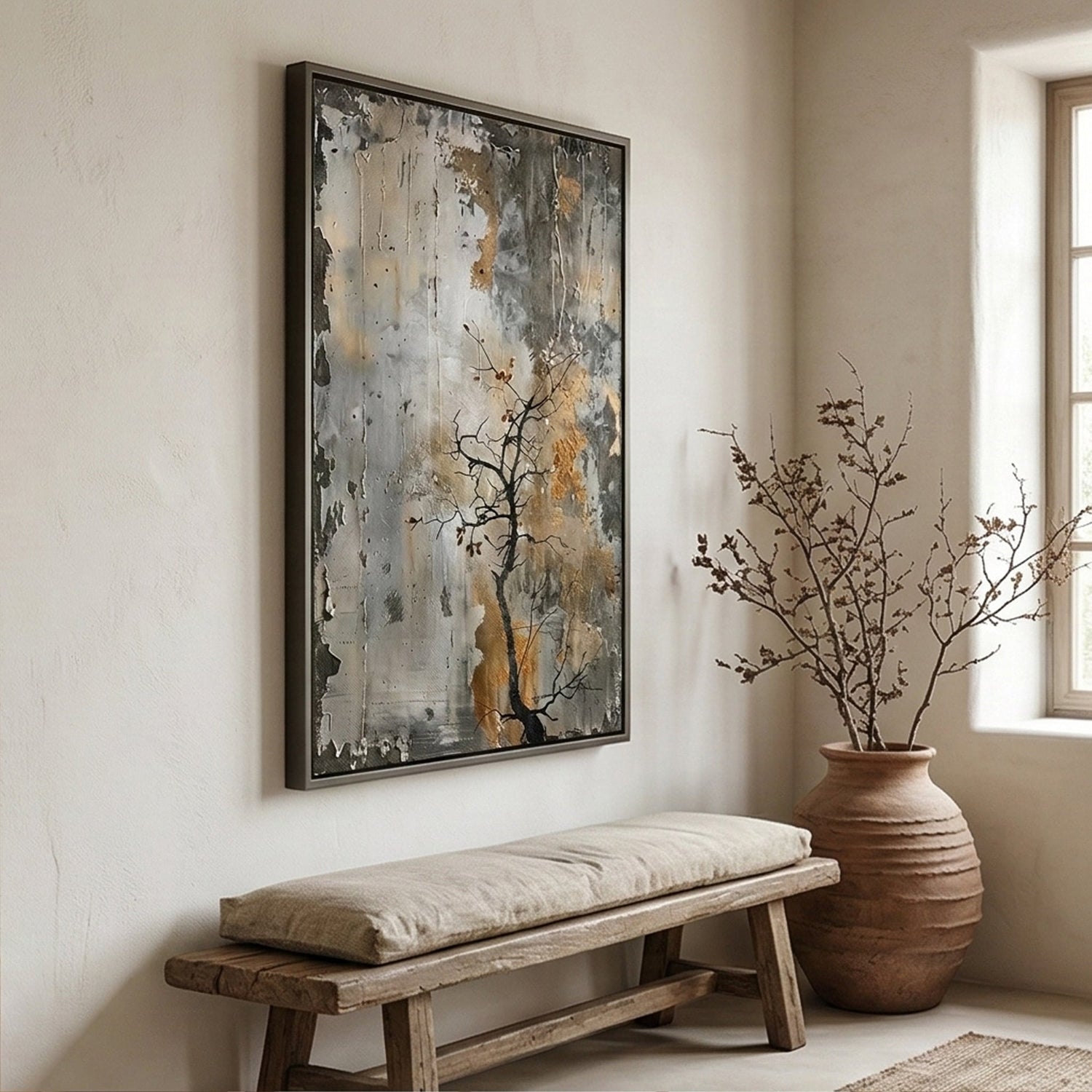 Wabi-Sabi Art | Weathered Quiet Bloom