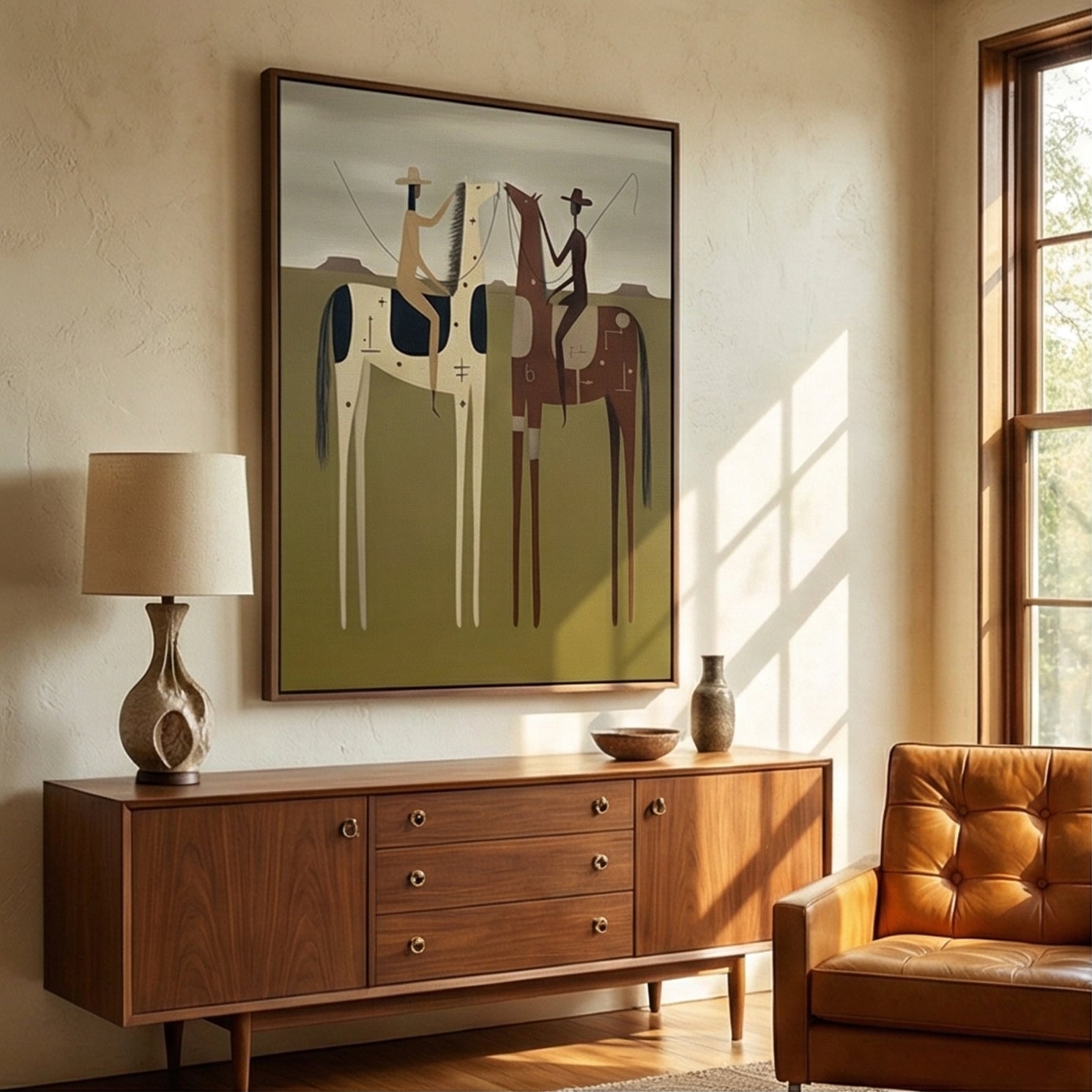 Vintage Americana Art | Prairie Encounter