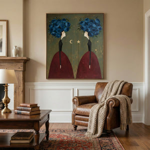 Surreal Art | Moonlit Sisters