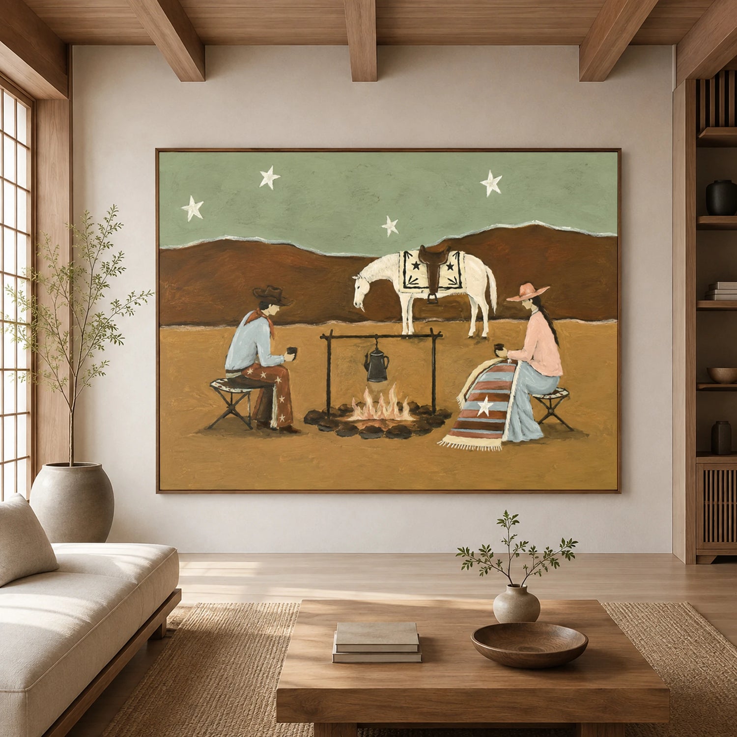 Western Folk Art | Desert Campfire