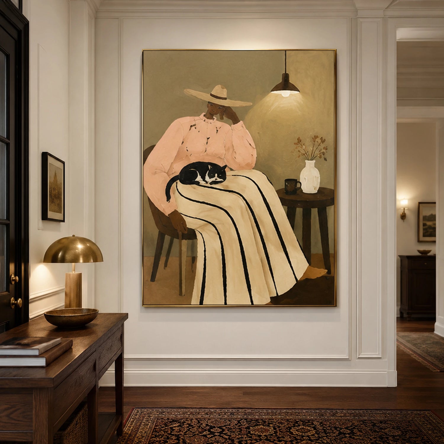 Western Folk Art｜Quiet Cat Companion Portrait