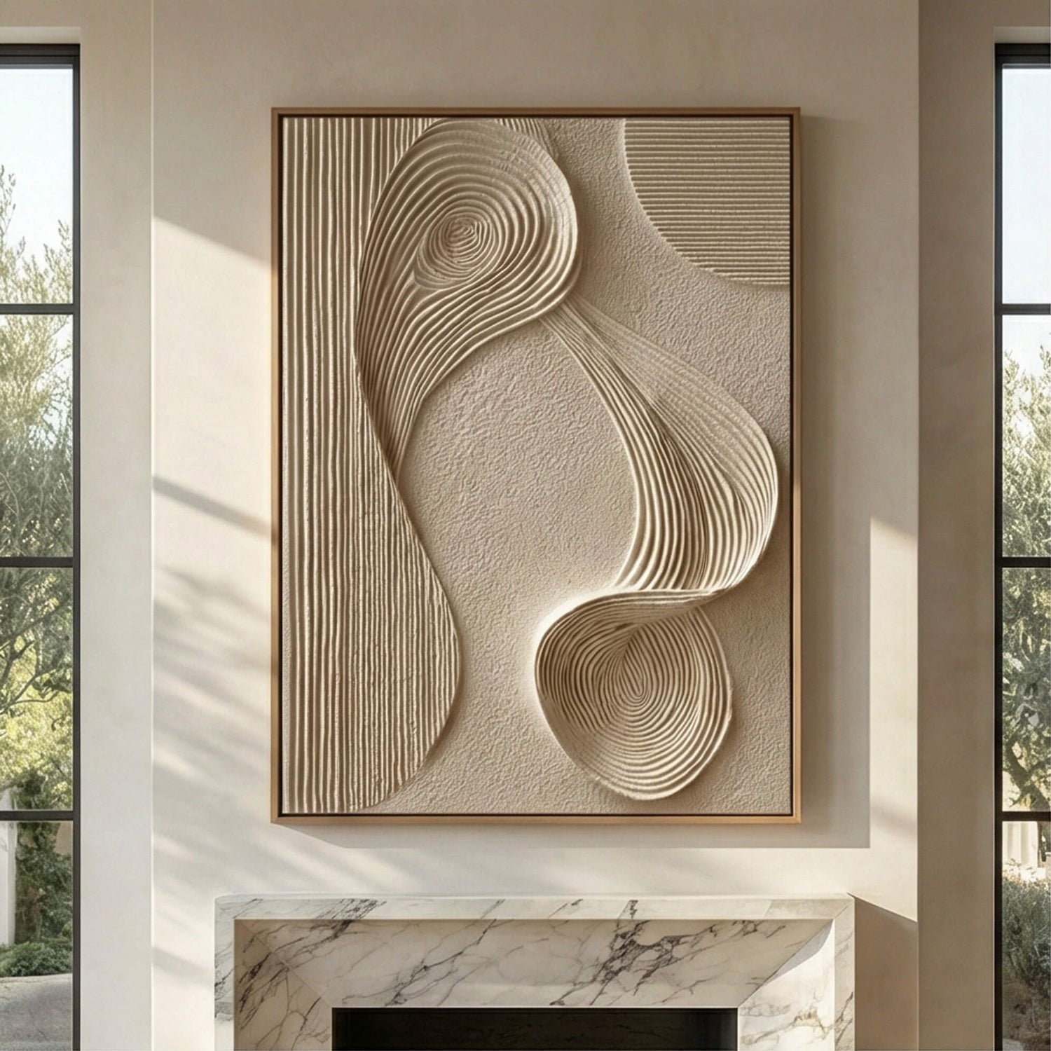 3D textured Art | Flowing Linen Rhythm
