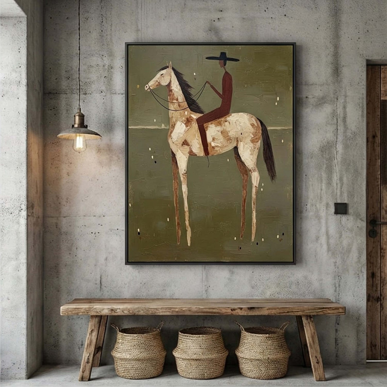 Vintage Americana Art | Olive Solitude