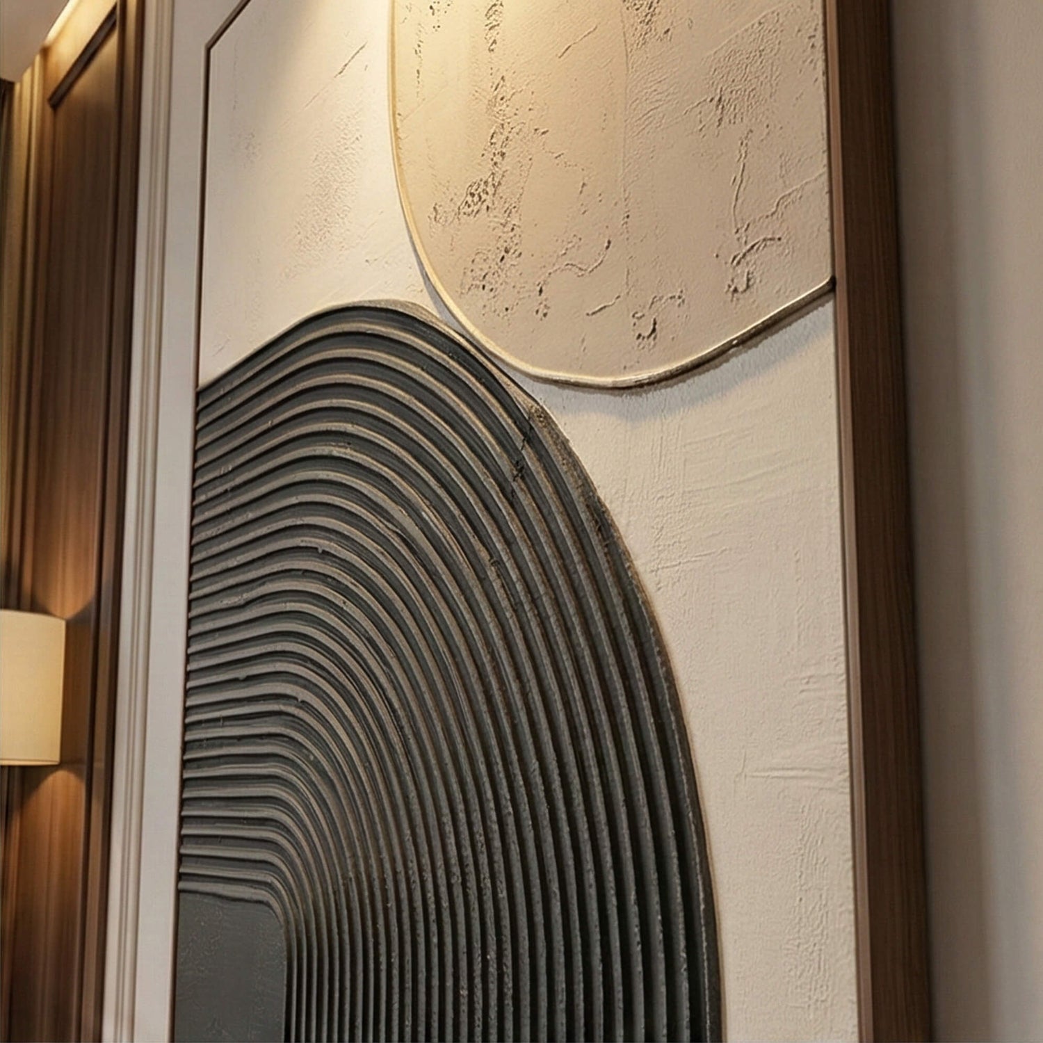 3D textured Art | Gray Arc Shadows