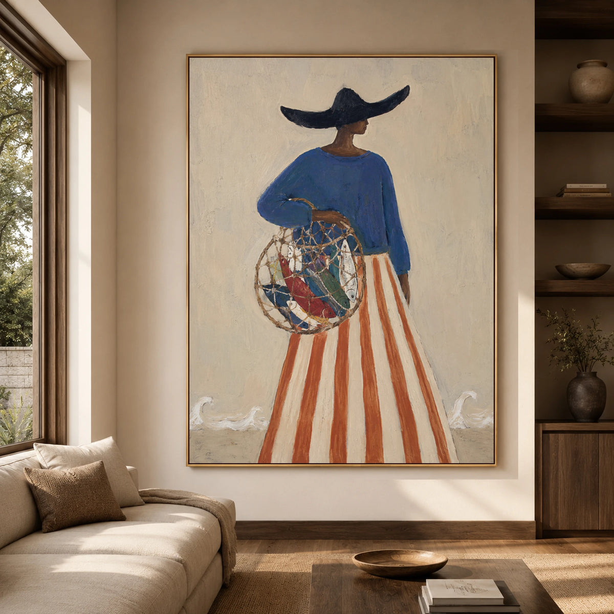 Modern Folk Art｜Coastal Basket