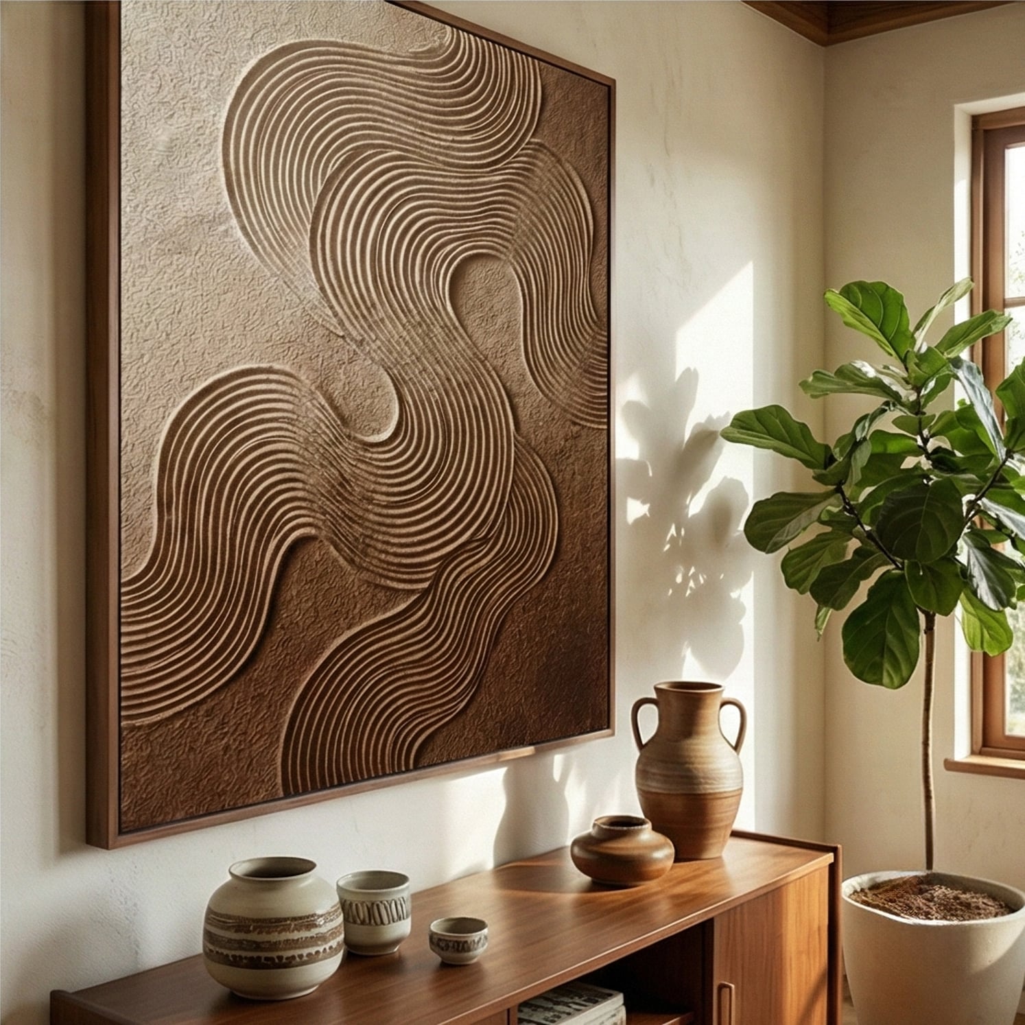 3D textured Art | Flowing Waves