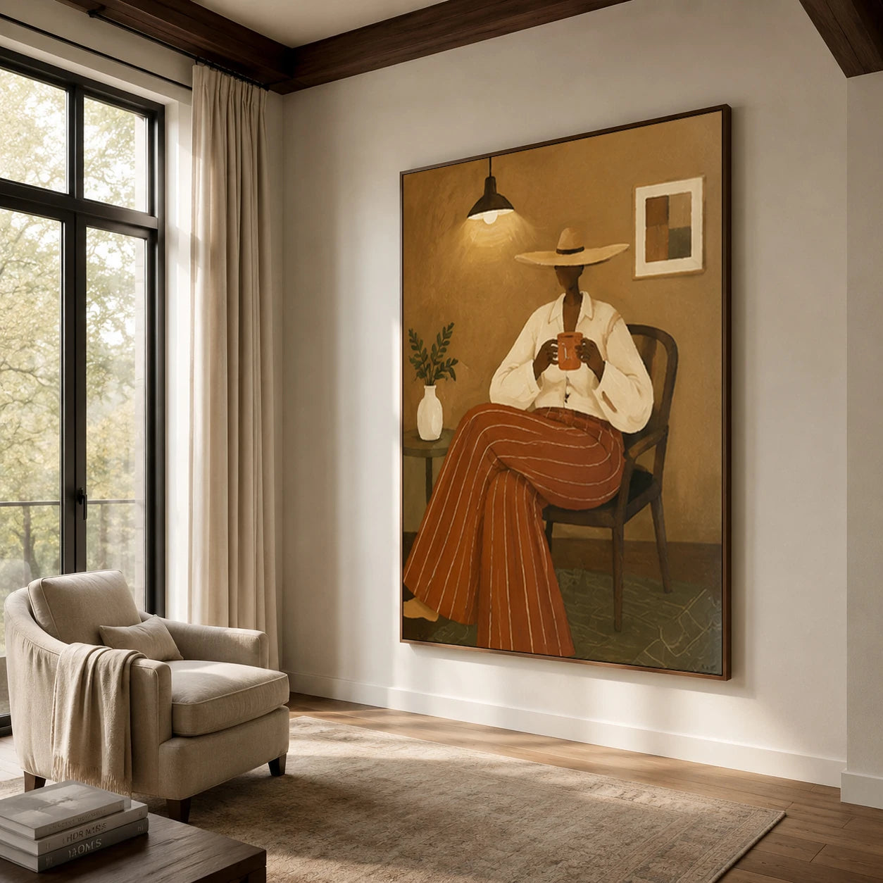 Western Folk Art｜Warm Coffee Moment Portrait