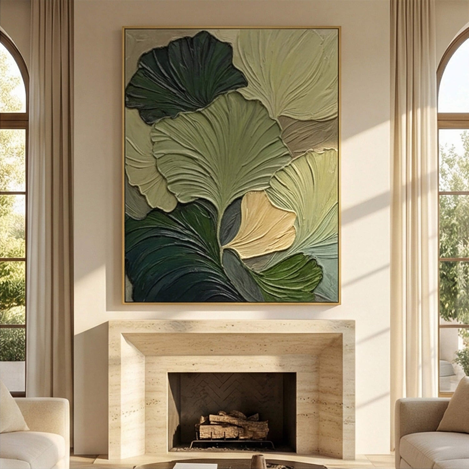 3D textured Art | Botanical Serenity