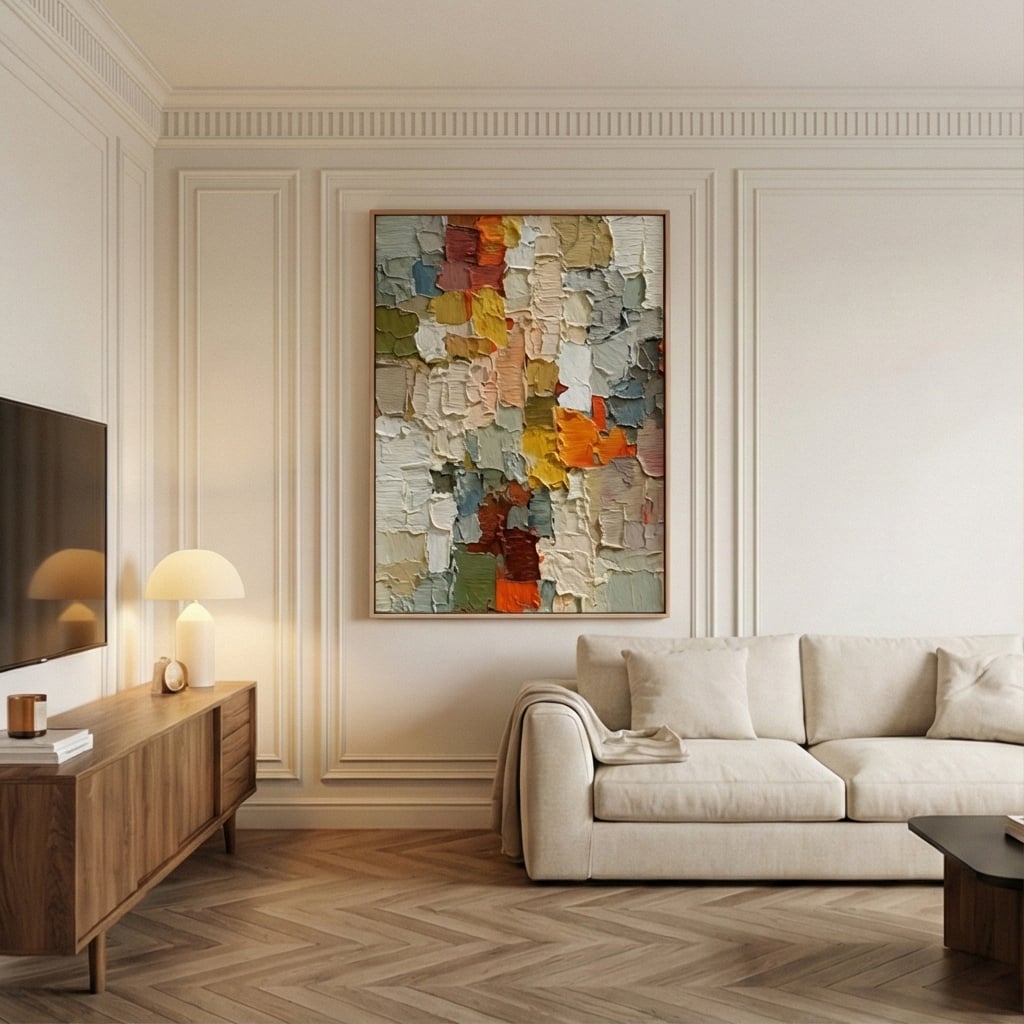 3D textured Art | Patchwork Serenity