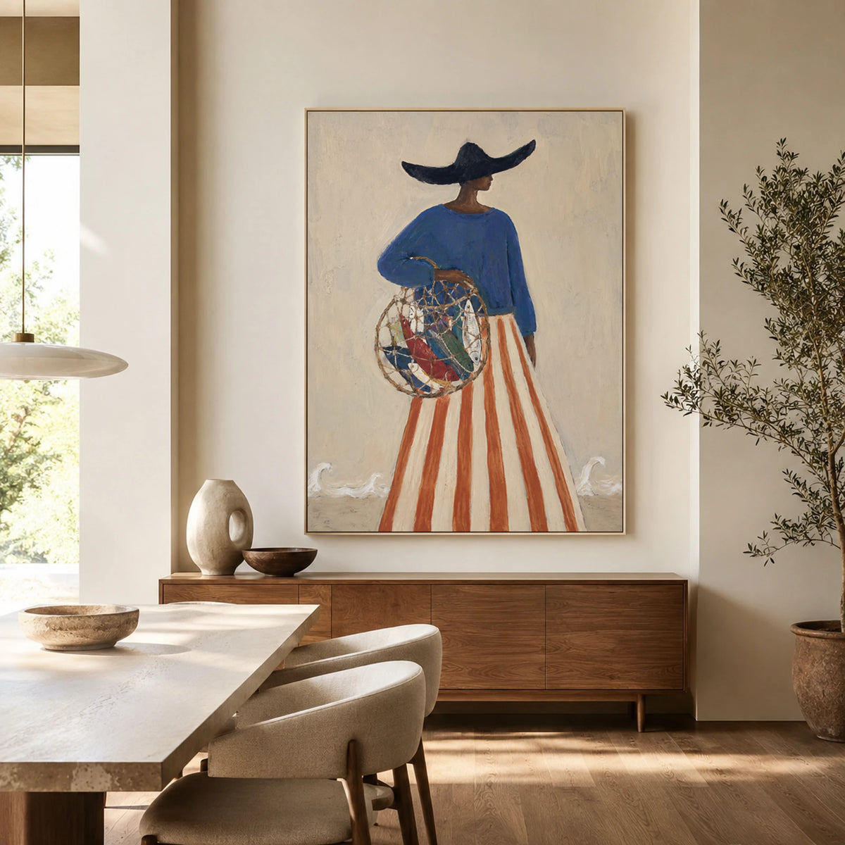 Modern Folk Art｜Coastal Basket