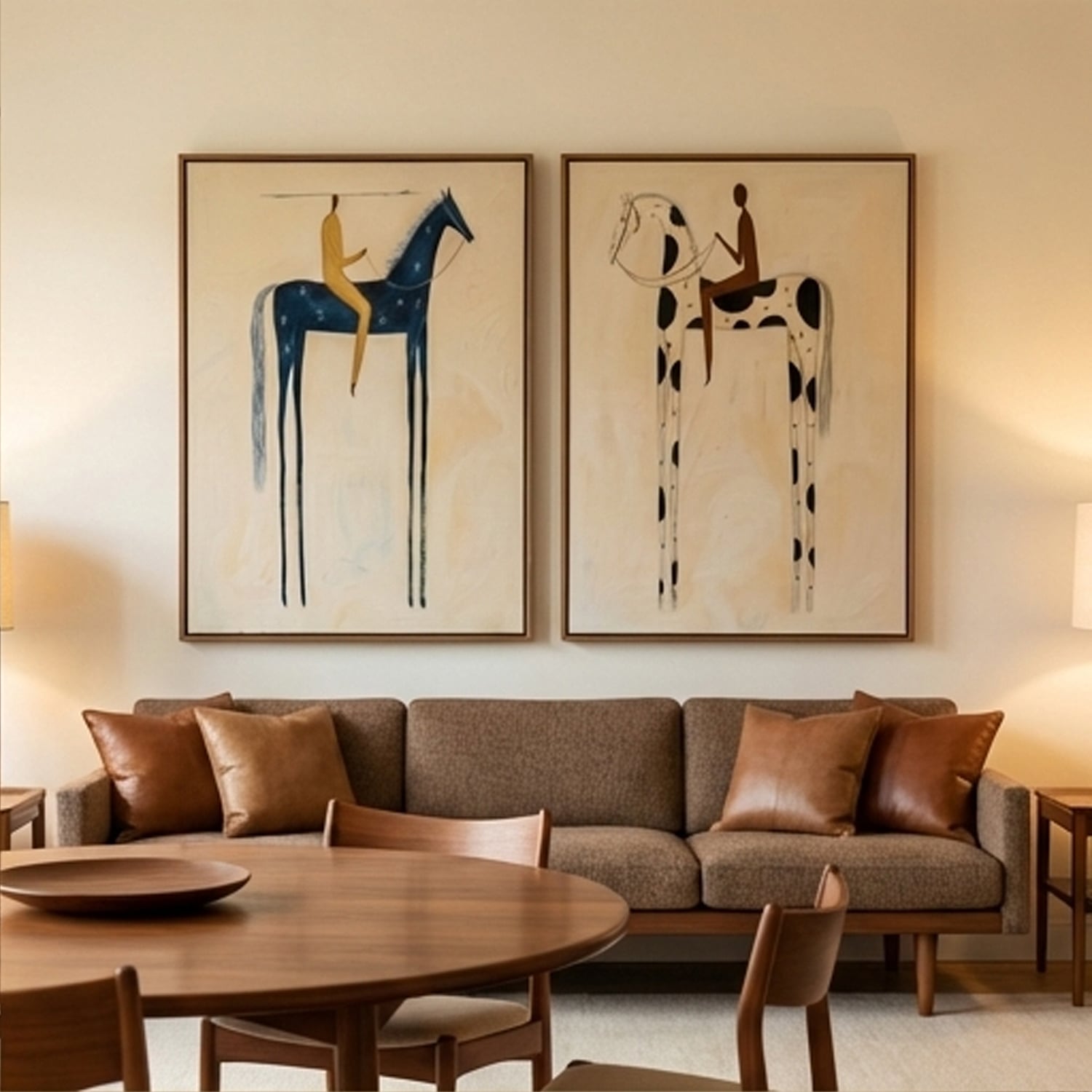 Vintage Americana Art | Twin Nocturnes