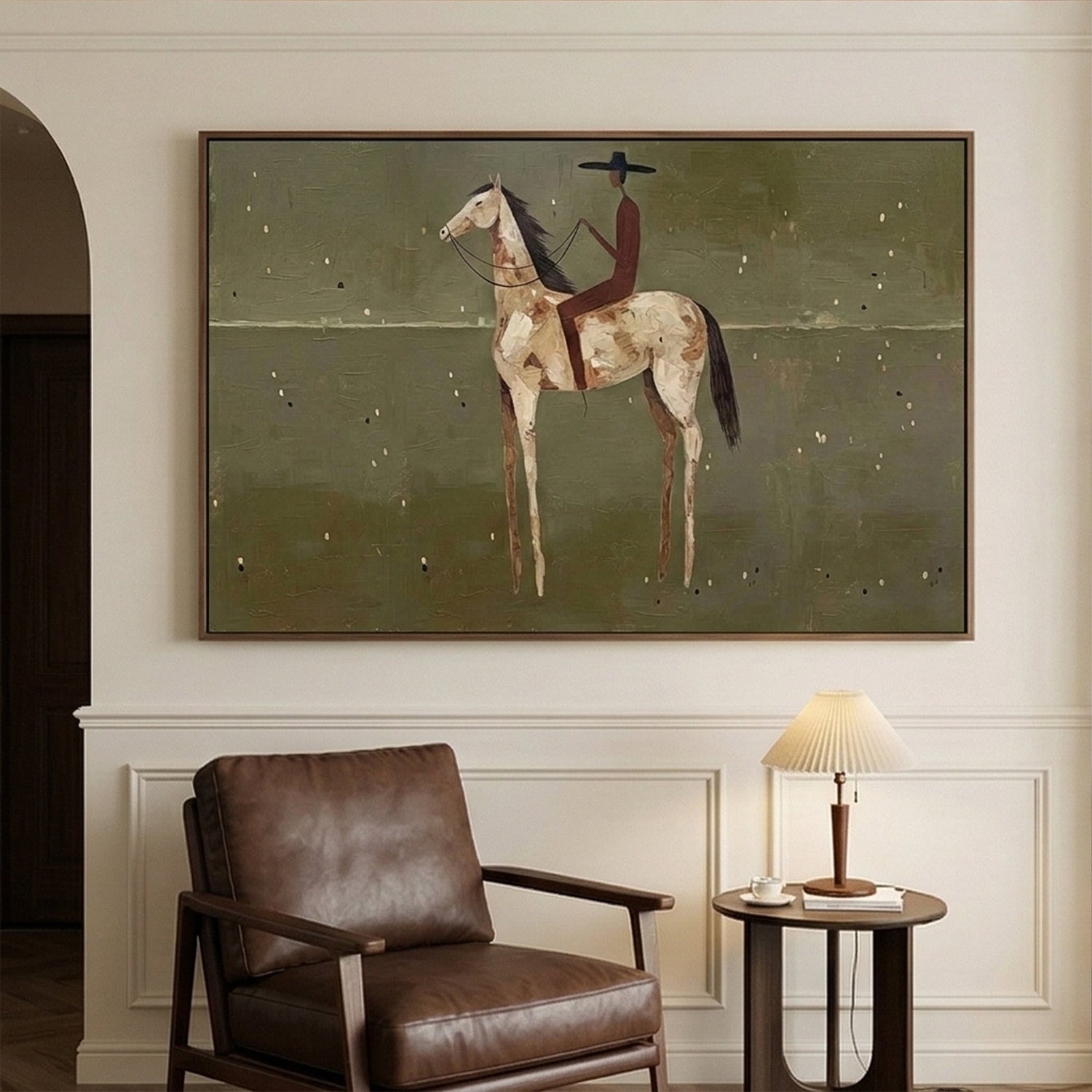 Vintage Americana Art | Olive Nocturne