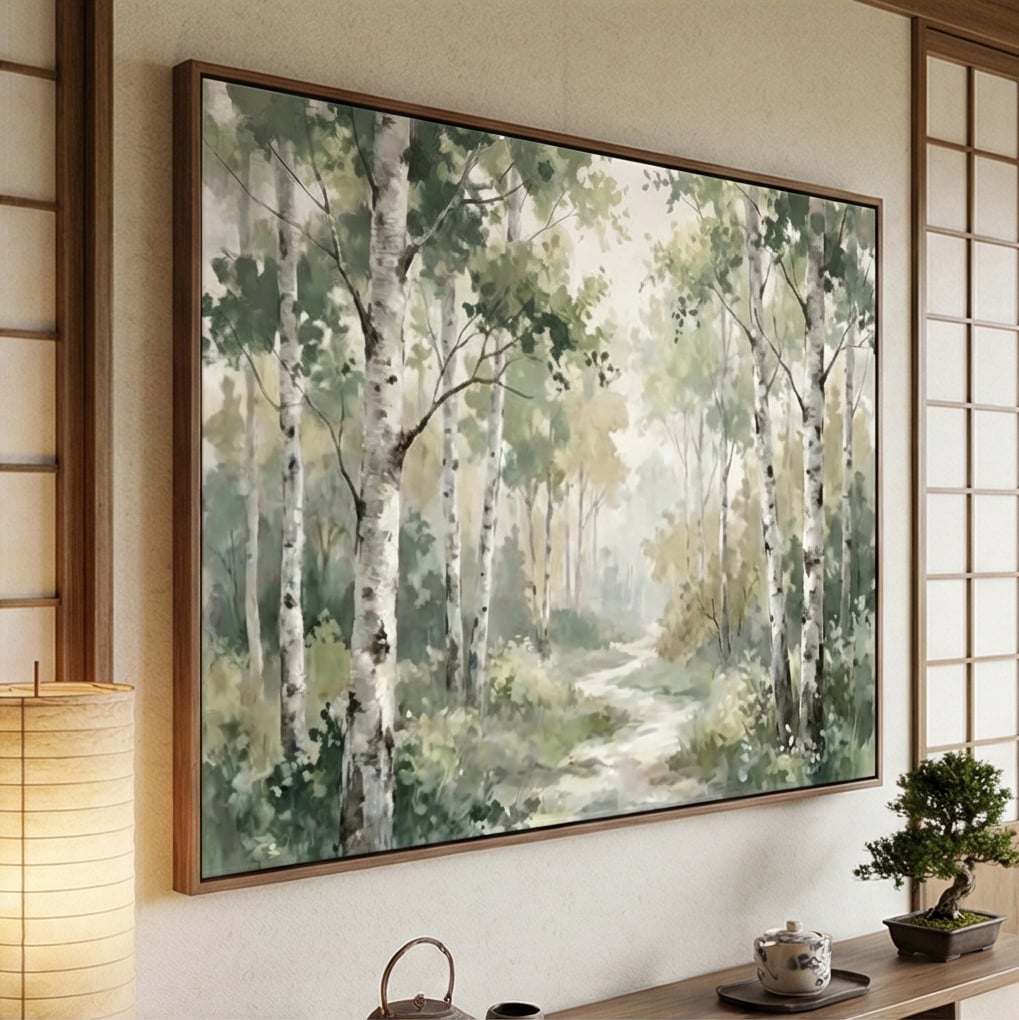 Impressionist Art | Birch Grove Path