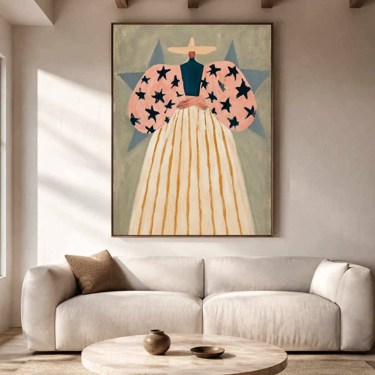 Vintage Americana Art | Stellar Sleeves Over Green Plains