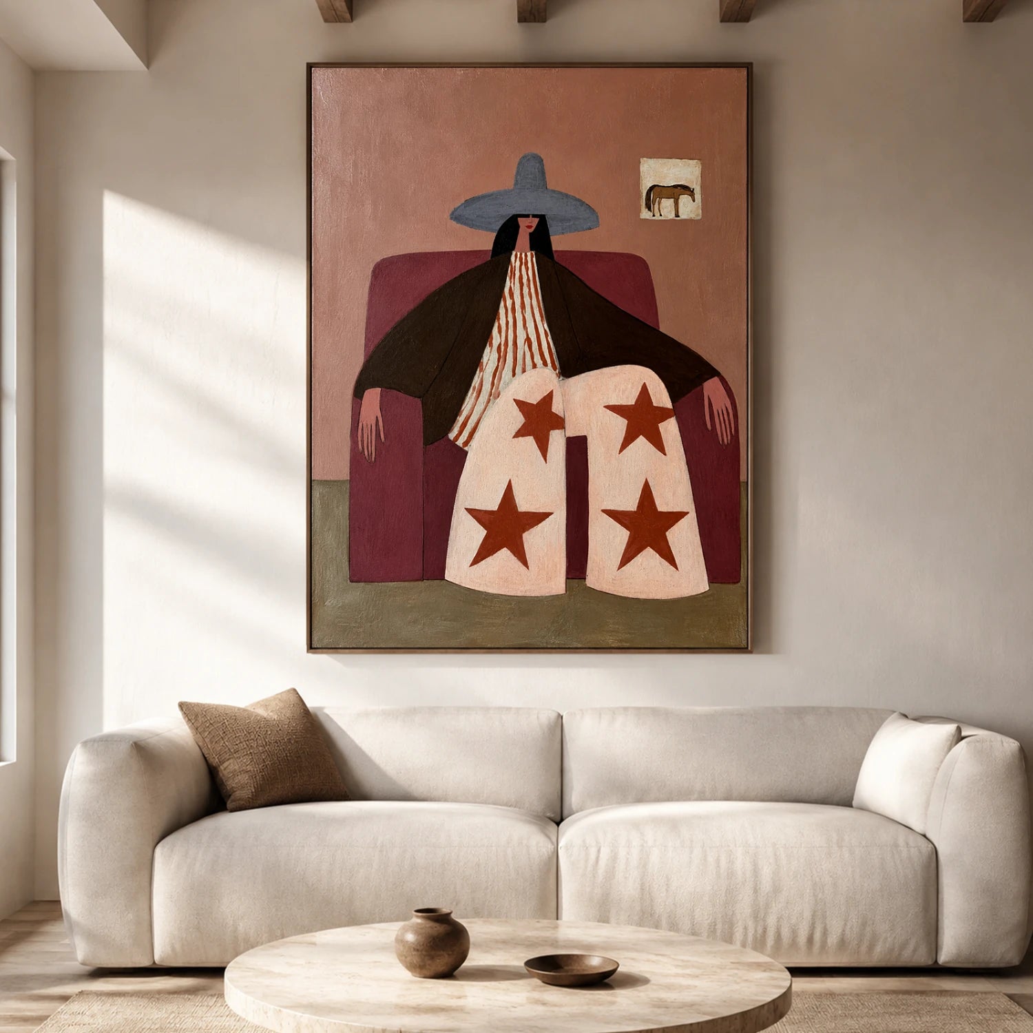 Vintage Americana Art | Starlit Repose of the West