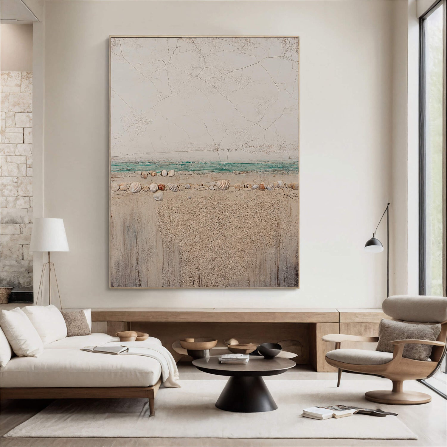 Wabi-Sabi Art | Coastal Shell Horizon